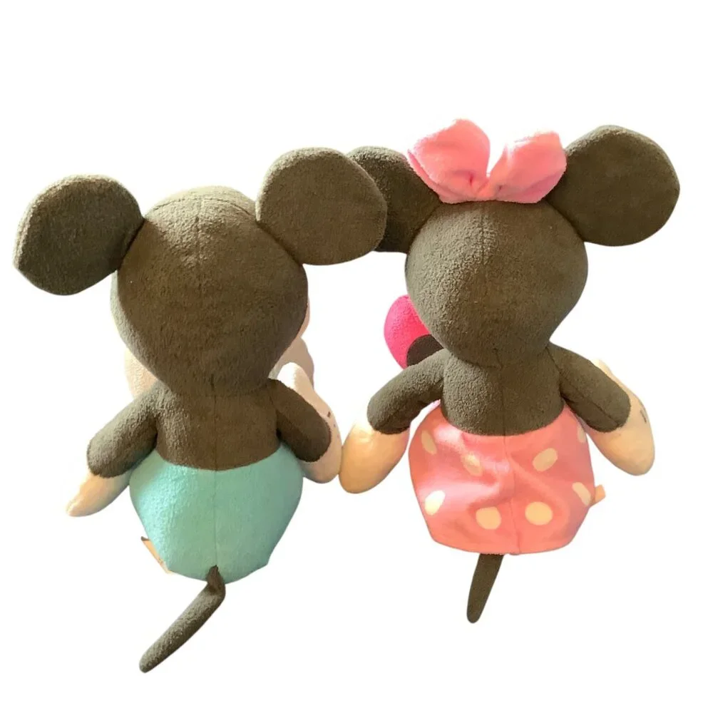 Mickey & Minnie Mouse Disney Baby Plush Dolls Toys Set 10” Sitting‎